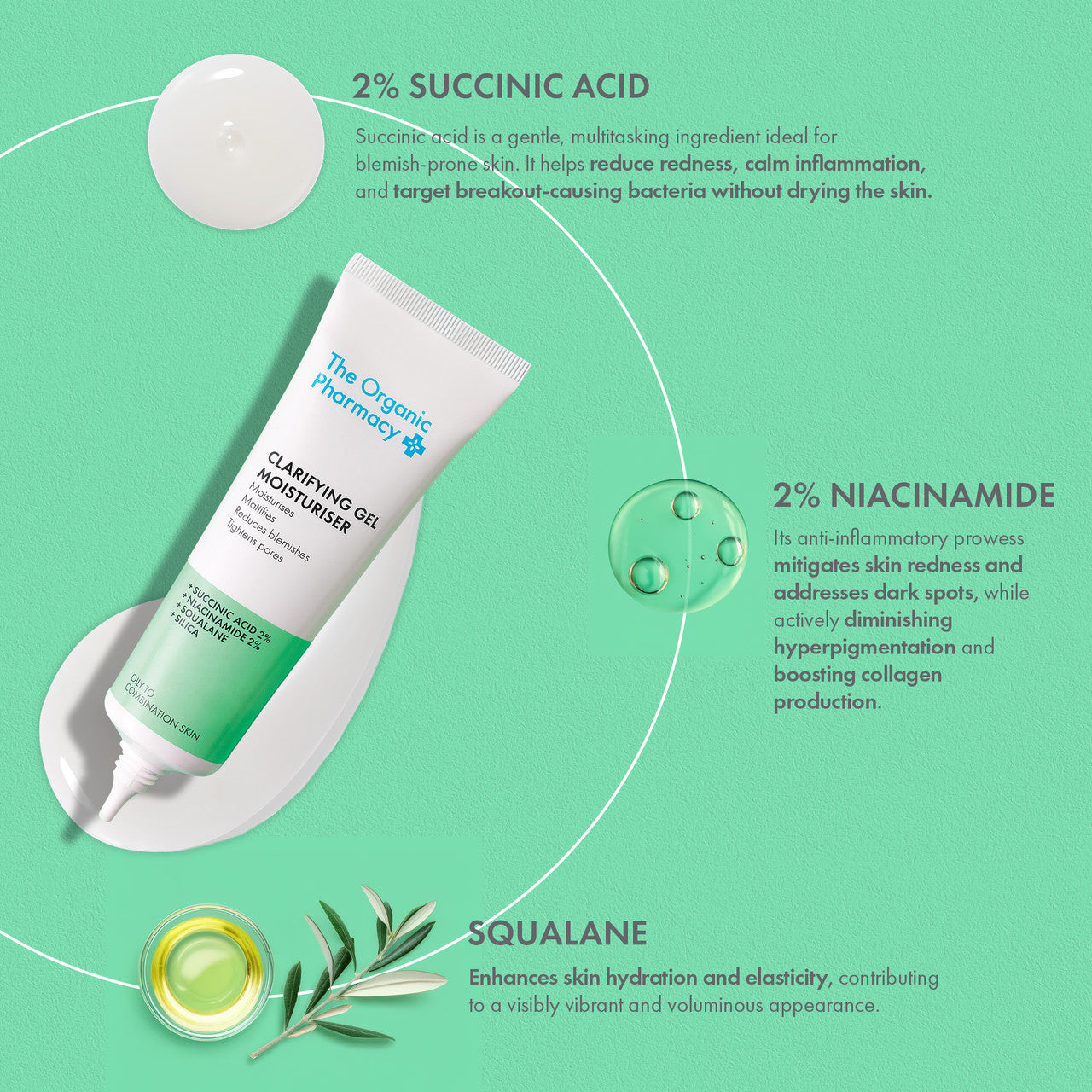 Clarifying Gel Moisturiser 40ML - The Organic Pharmacy